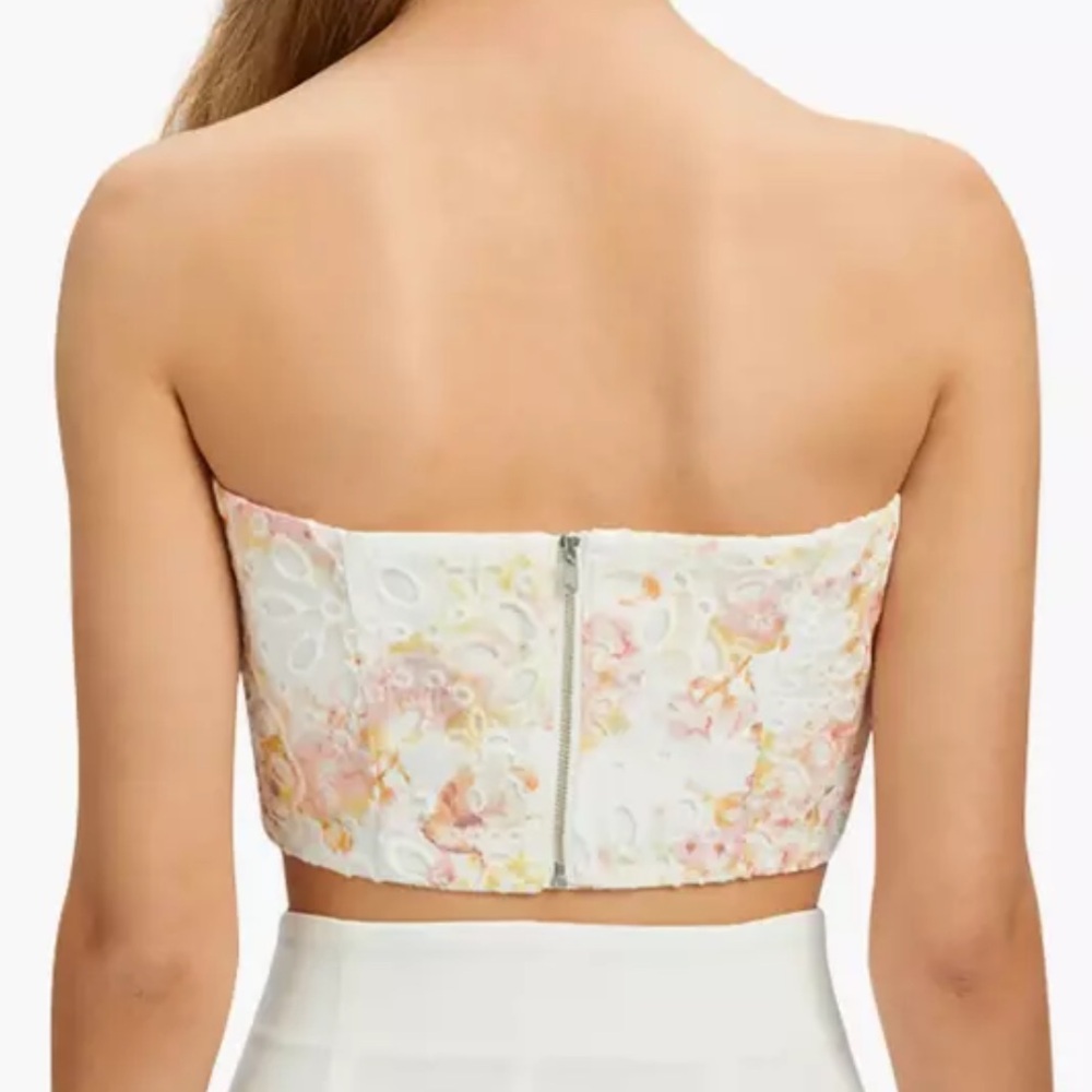 Bardot Lila Bustier Corset Sunny Floral Eyelet Top US 8 New with Tags - Picture 7 of 16